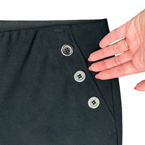 Alfani Black Stretch Button Detail Bootcut Slacks Trousers size M Professional - Picture 6 of 9